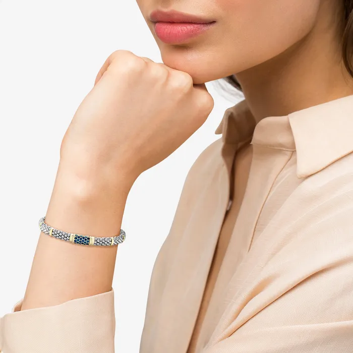 LAGOS Bracelets Signature Caviar Blue Sapphire Caviar Bracelet 6mm