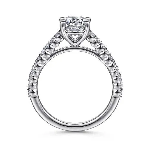 Rings Emberlyn 14K White Gold Round Diamond Engagement Ring Setting Only GABRIEL CO Rings Emberlyn 14K White Gold Round Diamond Engagement Ring Setting Only GABRIEL CO