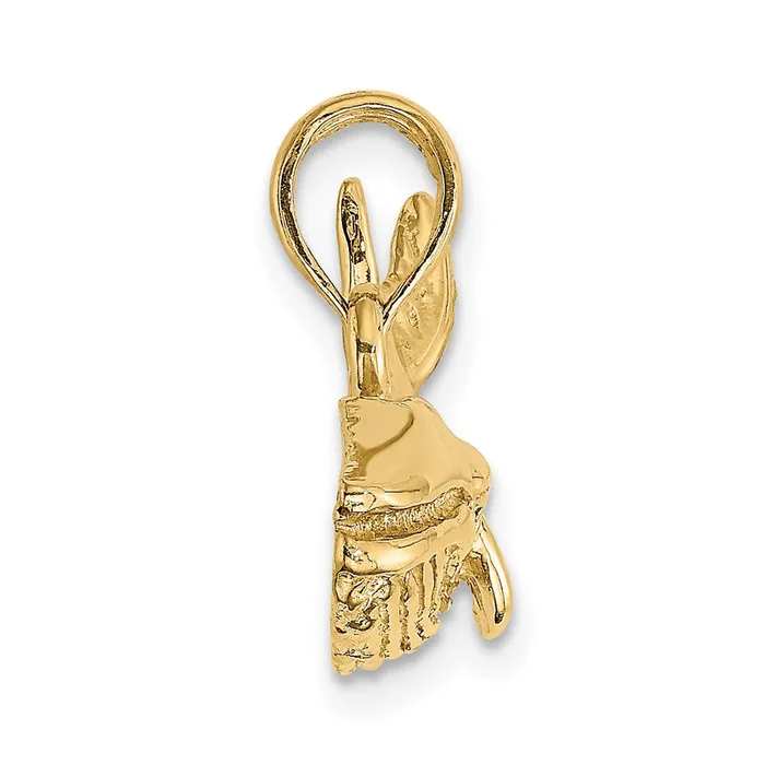 14k Yellow Gold 2D Humpback Whale Charm Goldia Charm Necklaces