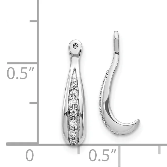 goldiaca Earrings 14K White Gold Diamond Earring J Hoop Jackets