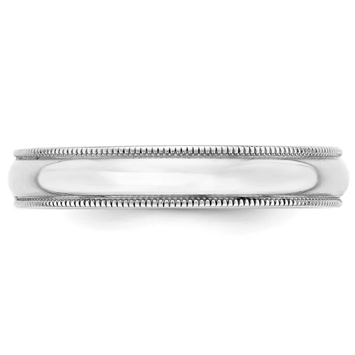 Goldia Solid 10K White Gold 4mm Light Weight Milgrain Half Round MensWomens Wedding Band Ring Size 55 Rings Goldia Solid 10K White Gold 4mm Light Weight Milgrain Half Round MensWomens Wedding Band Ring Size 55 Rings