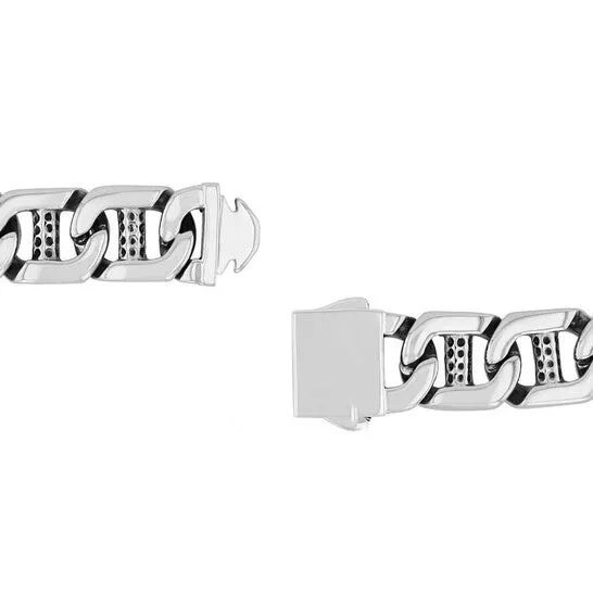 JMS always Bracelets Original Robert Alton Stainless Steel Mens Link Bracelet JMS always Bracelets Original Robert Alton Stainless Steel Mens Link Bracelet