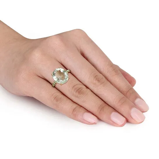 JMS always Rings Original Amour 8 CT TGW Green Amethyst Peridot Fashion Ring Yellow Silver Black Rhodium Plated JMS005406