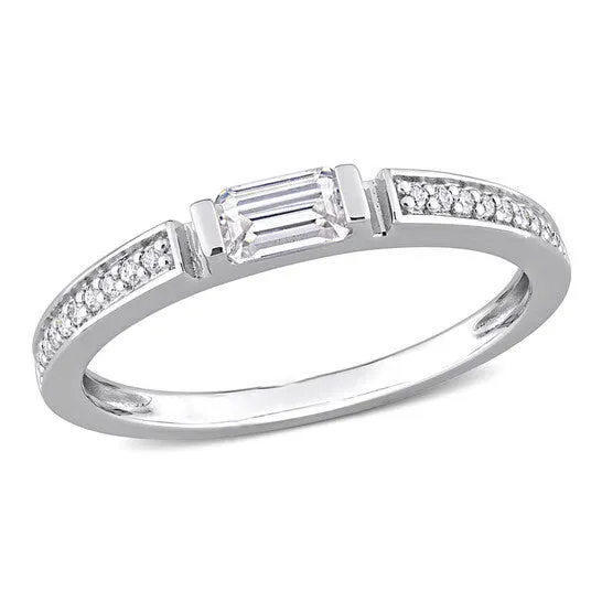 Original Amour Silver 38 CT TGW Created White Moissanite Eternity Ring JMS always Rings