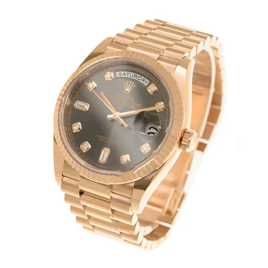 Original Rolex DayDate 36 Automatic 18kt Everose Gold Diamond Slate Dial Ladies Watch M1282350050 JMS always Watches Original Rolex DayDate 36 Automatic 18kt Everose Gold Diamond Slate Dial Ladies Watch M1282350050 JMS always Watches