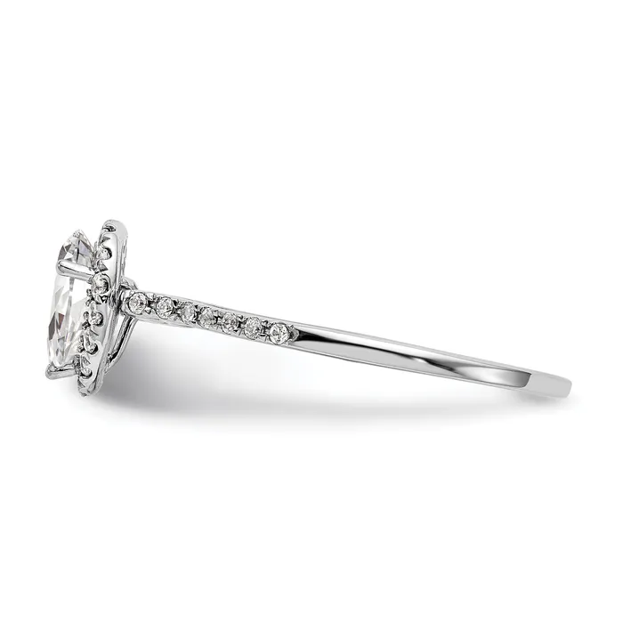 Rings Goldia 150ct CZ Solid Real 14ktt Pear Halo Engagement Ring
