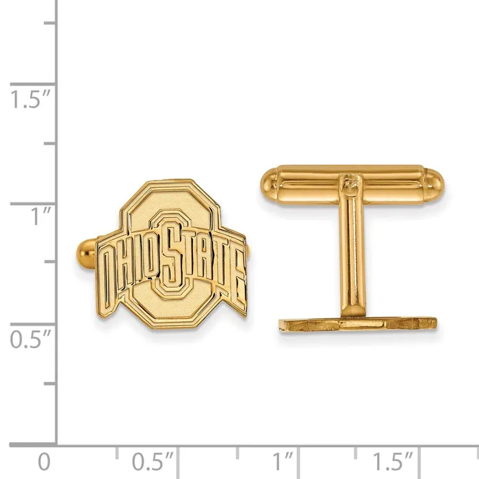 14K Yellow Gold Ohio State University Cuff Link TreasureFineJewelers PreStyled Sets