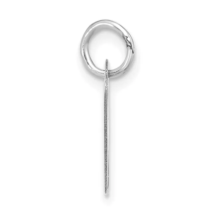 Charm Necklaces TreasureFineJewelers 10k White Gold Large Slanted Block Initial W Charm