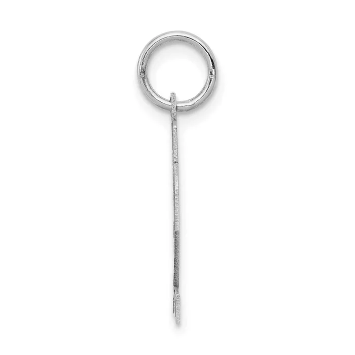 TreasureFineJewelers Charm Necklaces 14k White Gold Small Satin Number 22 Charm