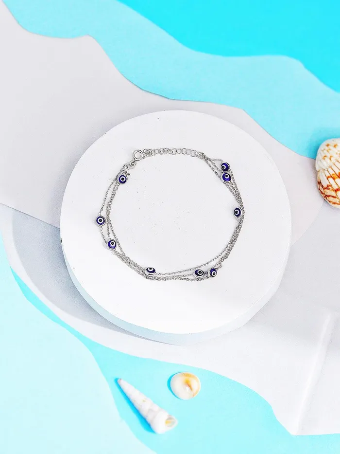 Curio Cottage Bracelets Mystic 925Plated Silver Eye Ward Bracelet