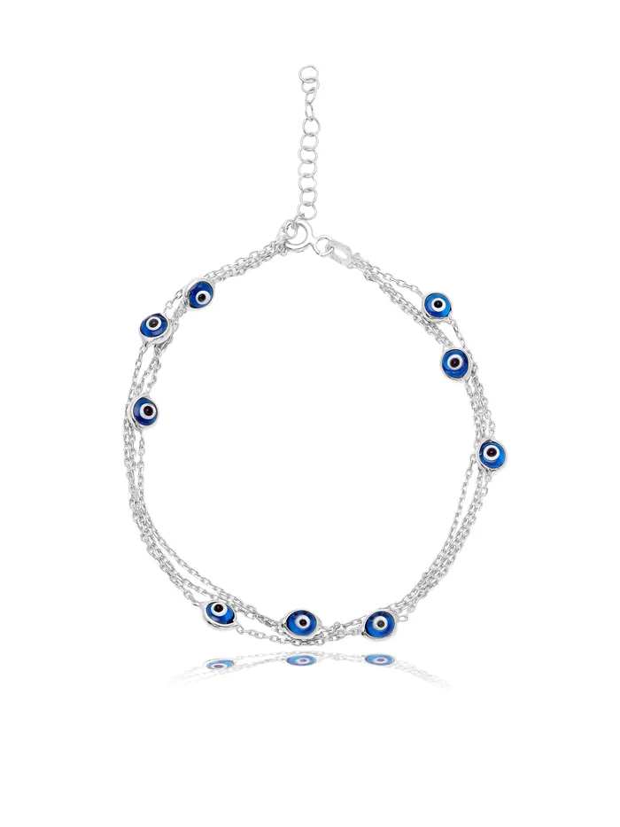 Curio Cottage Bracelets Mystic 925Plated Silver Eye Ward Bracelet