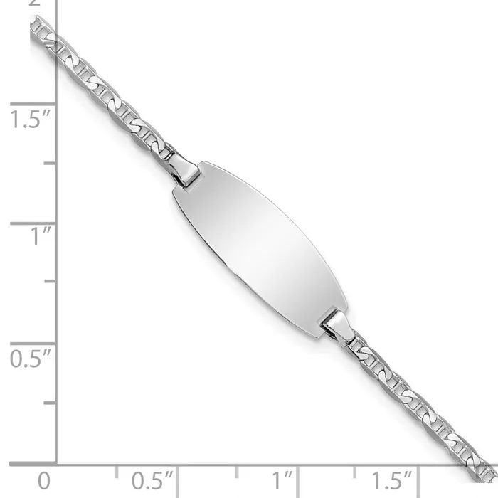 14k White Gold Oval Anchor ID BraceletWBCLID86W55 WB Choice Jewelry Bracelets 14k White Gold Oval Anchor ID BraceletWBCLID86W55 WB Choice Jewelry Bracelets