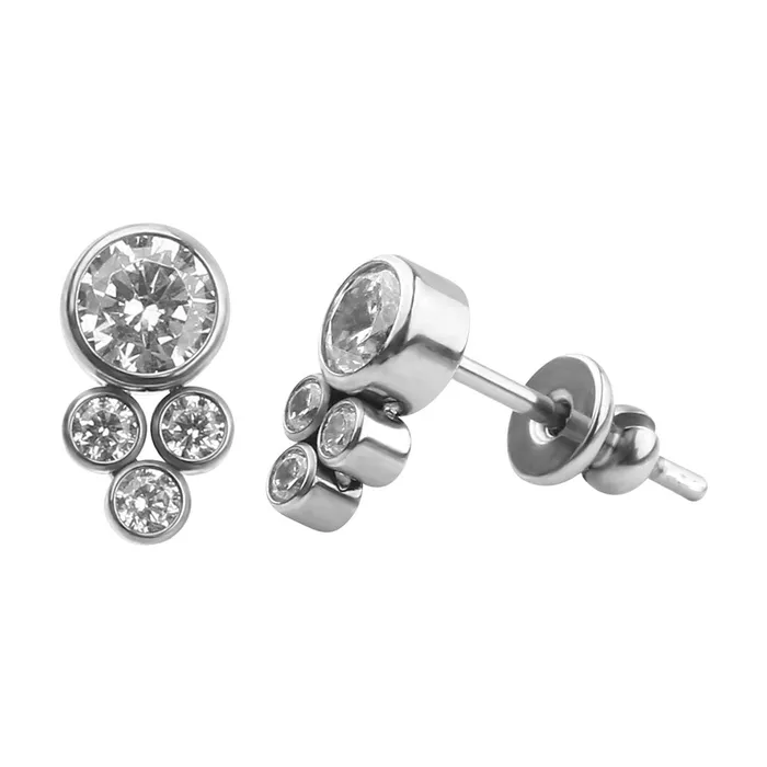 Body Clickers Body Jewelry Earrings Titanium Cluster Earrings