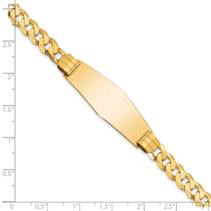 Bracelets WB Choice Jewelry 14K Curb Link Soft Diamond Shape ID BraceletWBCLID65C8 Bracelets WB Choice Jewelry 14K Curb Link Soft Diamond Shape ID BraceletWBCLID65C8