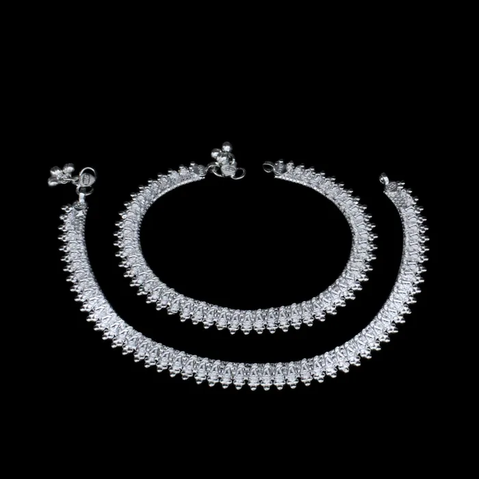 Karizma Jewels Rings New Trending Real Sterling Silver Indian women Anklets Ankle Pair 103