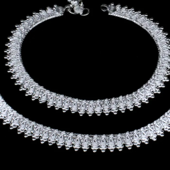 Karizma Jewels Rings New Trending Real Sterling Silver Indian women Anklets Ankle Pair 103