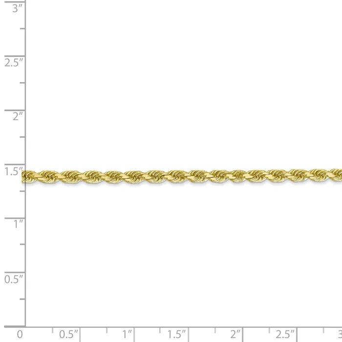 Necklaces WB Choice Jewelry 10k 3mm Diamondcut Rope ChainWBC10K0237