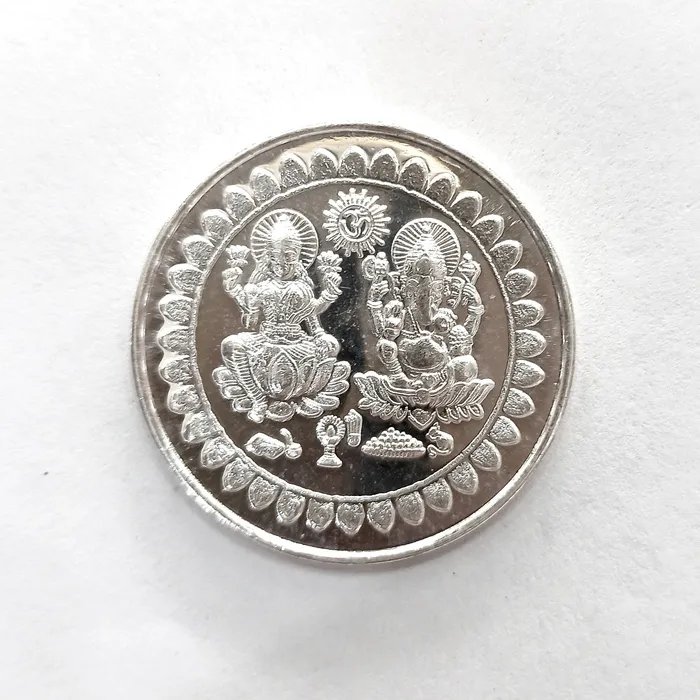 Rings Pure Silver Coin 999 BIS Halmarked Laxmi Ganesha Karizma Jewels