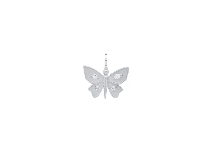 Small Diamond Butterfly Charm Shylee Rose Jewelry Charm Necklaces