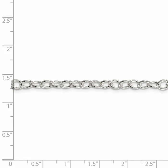 Sterling Silver 53mm Oval Cable ChainWBCQFC9524 WB Choice Jewelry Rings