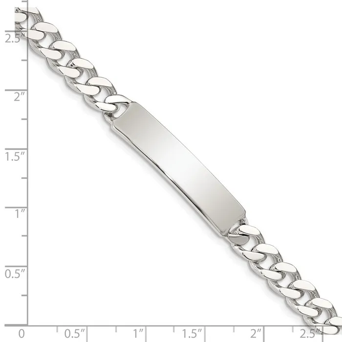 Sterling Silver Polished Engraveable Curb Link ID BraceletWBCQID1347 WB Choice Jewelry Bracelets Sterling Silver Polished Engraveable Curb Link ID BraceletWBCQID1347 WB Choice Jewelry Bracelets