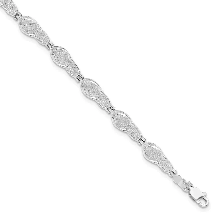 Sterling Silver Polished Flipflop BraceletWBCQH5581725 WB Choice Jewelry Bracelets Sterling Silver Polished Flipflop BraceletWBCQH5581725 WB Choice Jewelry Bracelets
