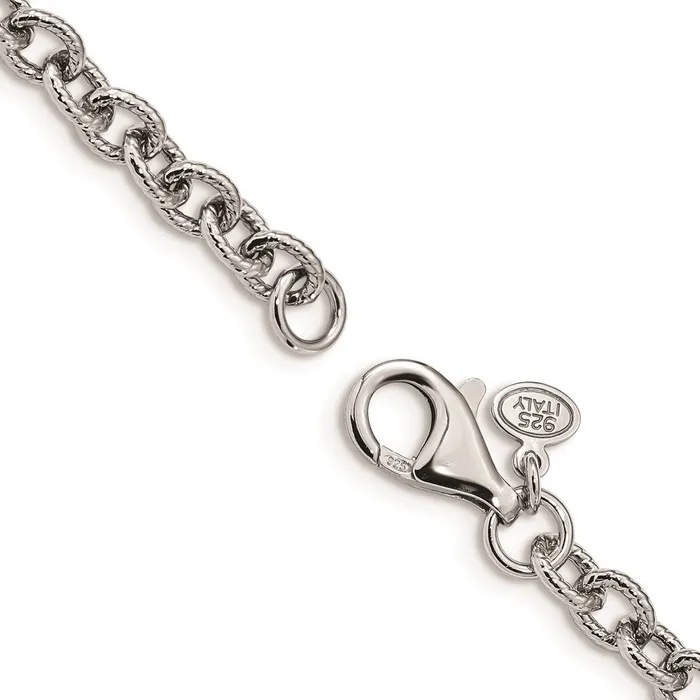 Sterling Silver Rhodiumplated Fancy Swirls BraceletWBCQG451475 WB Choice Jewelry Bracelets Sterling Silver Rhodiumplated Fancy Swirls BraceletWBCQG451475 WB Choice Jewelry Bracelets