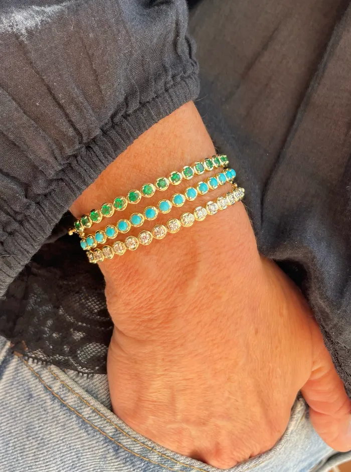 Turquoise Cloud Bangle Bracelet Shylee Rose Jewelry Bracelets