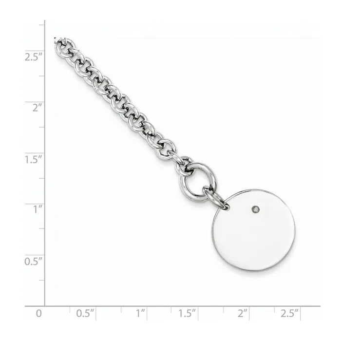 WB Choice Jewelry Bracelets Sterling Silver Rhodiumplated 03ct Diamond Disc BraceletWBCQG149875 WB Choice Jewelry Bracelets Sterling Silver Rhodiumplated 03ct Diamond Disc BraceletWBCQG149875