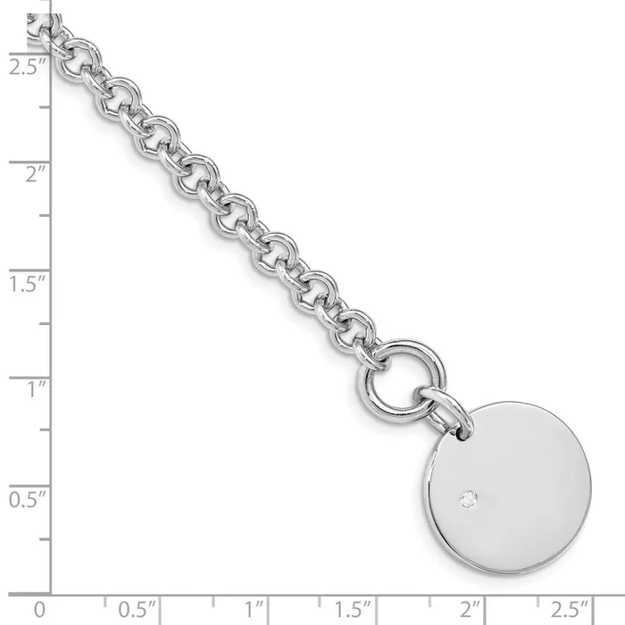 WB Choice Jewelry Bracelets Sterling Silver Rhodiumplated 03ct Diamond Disc BraceletWBCQG149875 WB Choice Jewelry Bracelets Sterling Silver Rhodiumplated 03ct Diamond Disc BraceletWBCQG149875