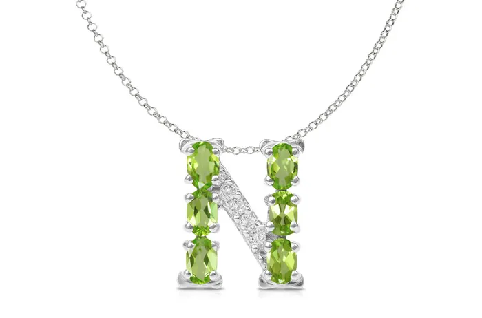 Albert Hern Necklaces Pendant Letter N Initial 18kt Gold