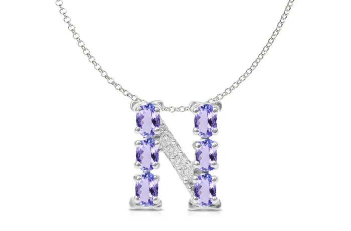 Albert Hern Necklaces Pendant Letter N Initial 18kt Gold