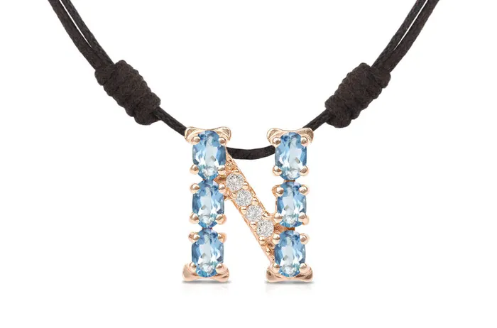 Albert Hern Necklaces Pendant Letter N Initial 18kt Gold
