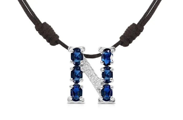 Albert Hern Necklaces Pendant Letter N Initial 18kt Gold