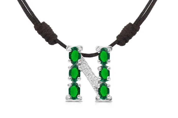 Albert Hern Necklaces Pendant Letter N Initial 18kt Gold