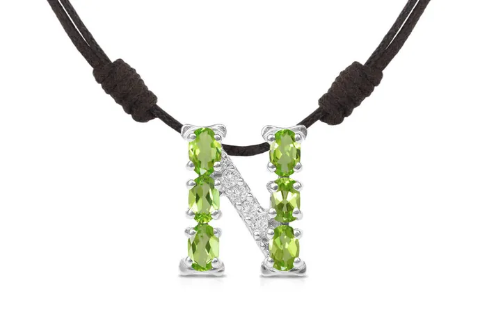 Albert Hern Necklaces Pendant Letter N Initial 18kt Gold