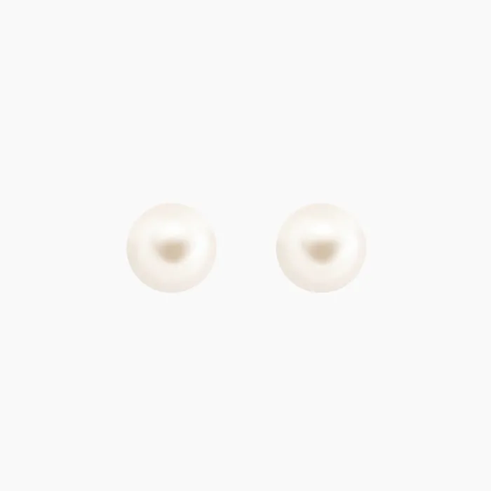 misha hawaii Earrings White South Sea Pearl Studs 14kt Gold
