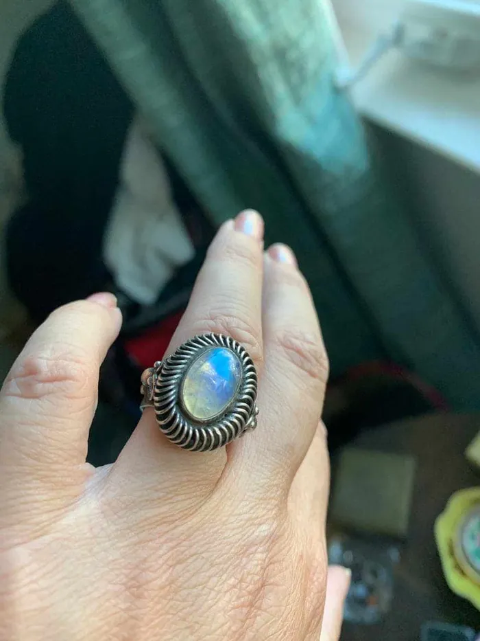 Rings Love Vintage Paris Moonstone Ring Sterling Silver Vintage
