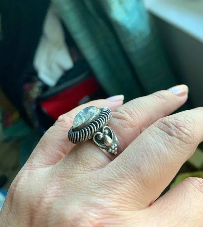 Rings Love Vintage Paris Moonstone Ring Sterling Silver Vintage