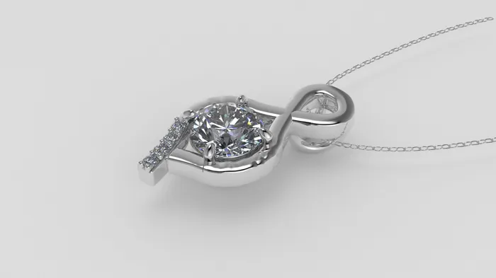 14K Gold Pendant with 5 DIAMONDS VS1 STT Prong Jcm 21 jewelry Necklaces