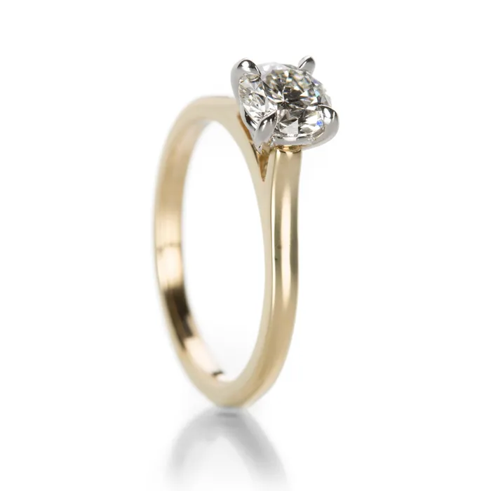 Edward Burrowes Rings Platinum and 18k Yellow Gold Engagement Ring