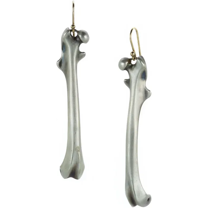 Gabriella Kiss Silver Femur Earrings Earrings