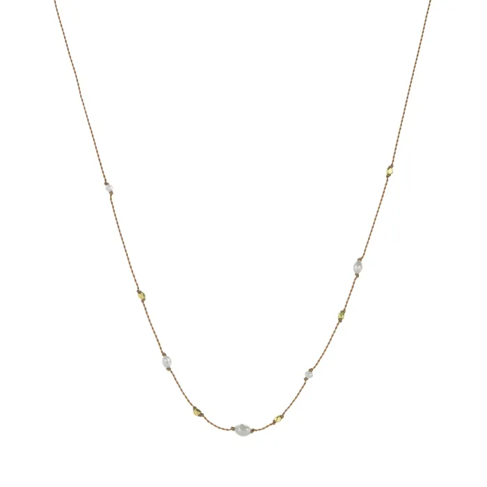 Gray Diamond Nylon Cord Necklace Margaret Solow Necklaces