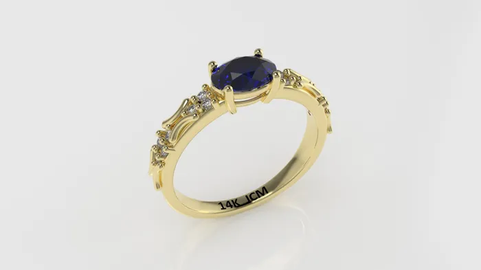 Jcm 21 jewelry Rings 14K Gold Ring with 15 STONES STT Prong