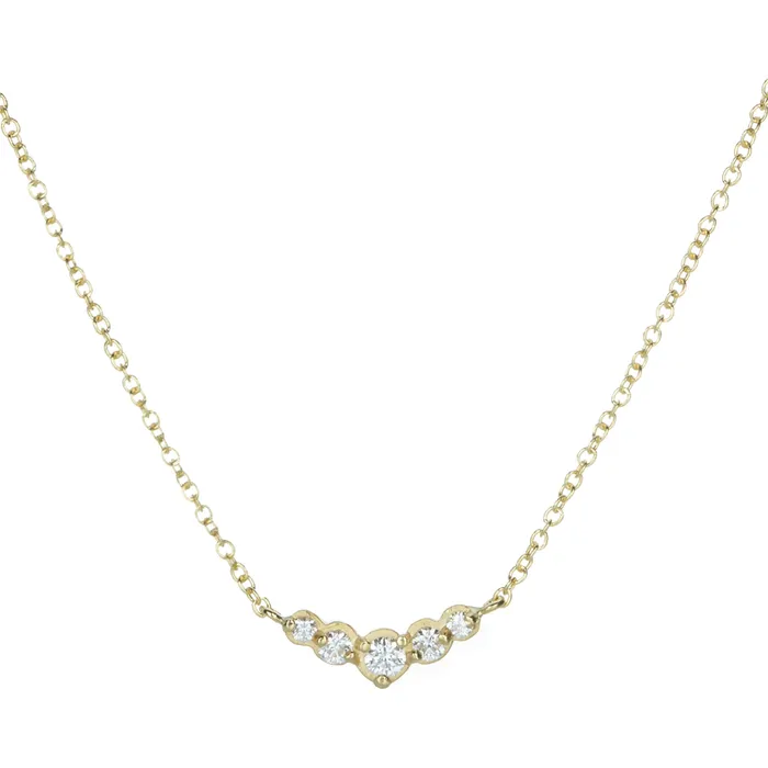 Necklaces Anne Sportun Small Diamond Graduated Necklace