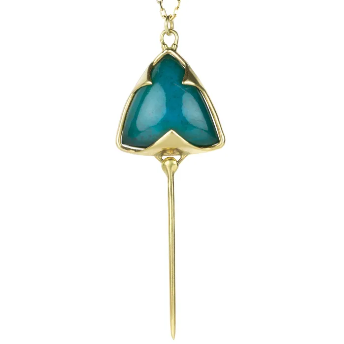 Necklaces Rachel Atherley Chrysocolla Stingray Pendant Necklace