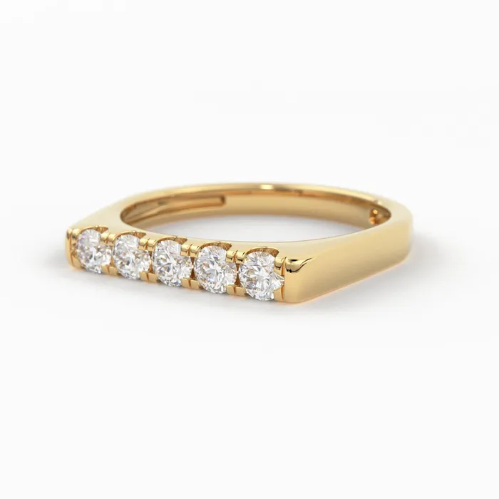 Rings Jalvi Co Pinky Ring 14k Solid Gold Rectangular Diamond Signet Ring Gold Ring Chevalier Ring Women Pinky Ring in Rose Gold and White Gold