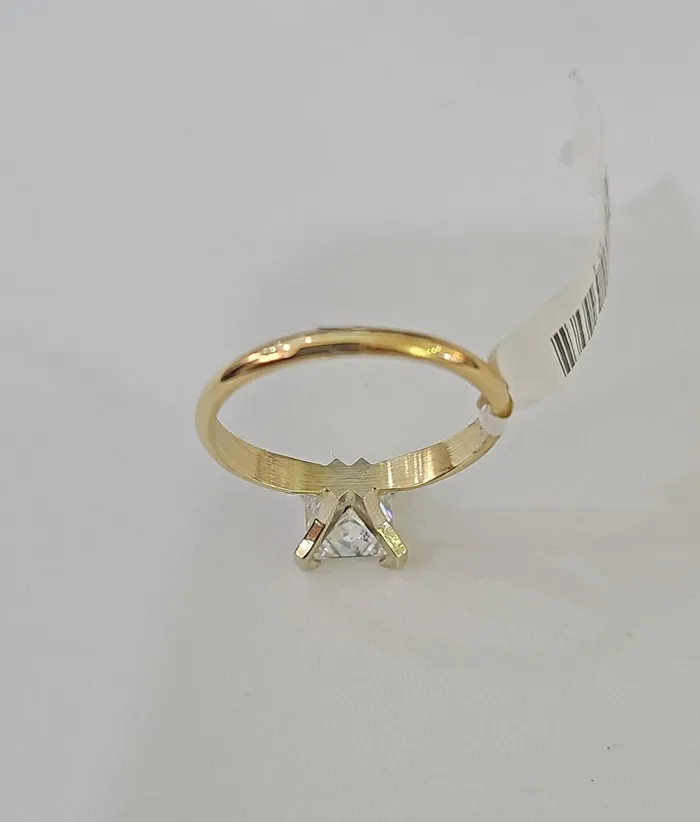 Rings Real 14k Yellow Gold Diamond Ladies Ring Lab Created Women Engagement Wedding Gold and Diamond