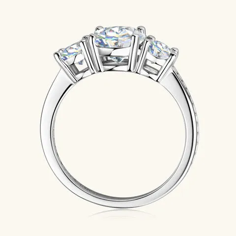 Rings Trendsi 3 Carat Moissanite 925 Sterling Silver Ring