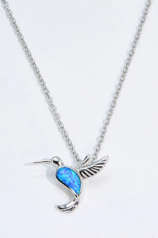 Trendsi Necklaces Opal Bird 925 Sterling Silver Necklace